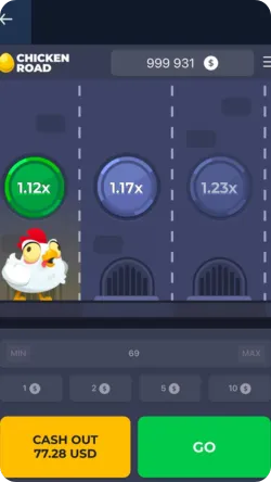 Chicken Road Start Screen